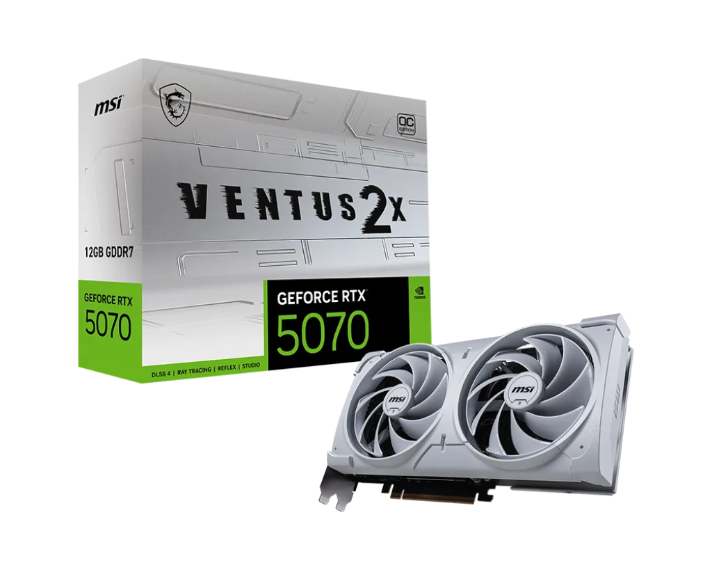 Card màn hình MSI GeForce RTX 5070 12G VENTUS 2X OC WHITE